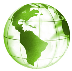 Green globe that symbolises how Anatellô innovation consultancy helps organisations to change the world for the better through innovation and creative thinking.