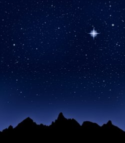 Bright shining star symbolising the north star that can guide an innovation mission.